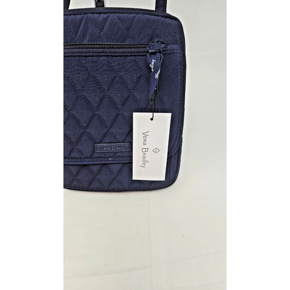 Vera Bradley Mini Hipster in Classic Navy 8" x 6.5" - Picture 7 of 12